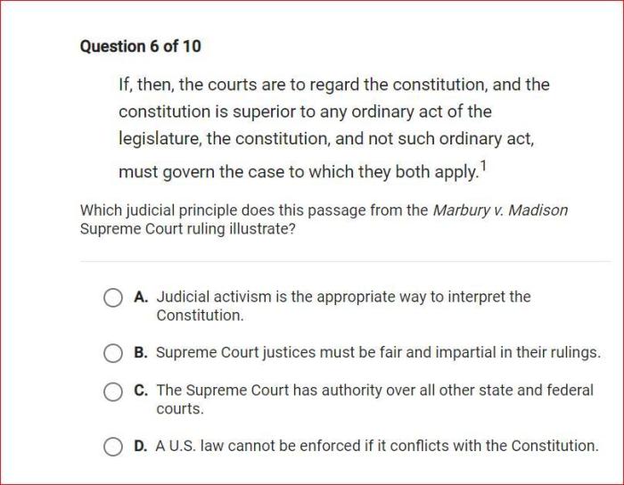 Marbury v madison answer key