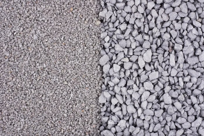 Gravel crushed rock cinder these are used as